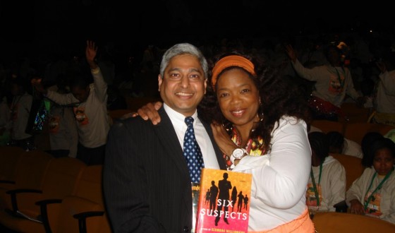With Oprah Winfrey at the Oprah Winfrey Leadership Academy for Girls - South Africa on June 18, 2009